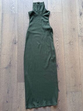 Zara Ribbed Turtleneck Midi Dress | Size L
